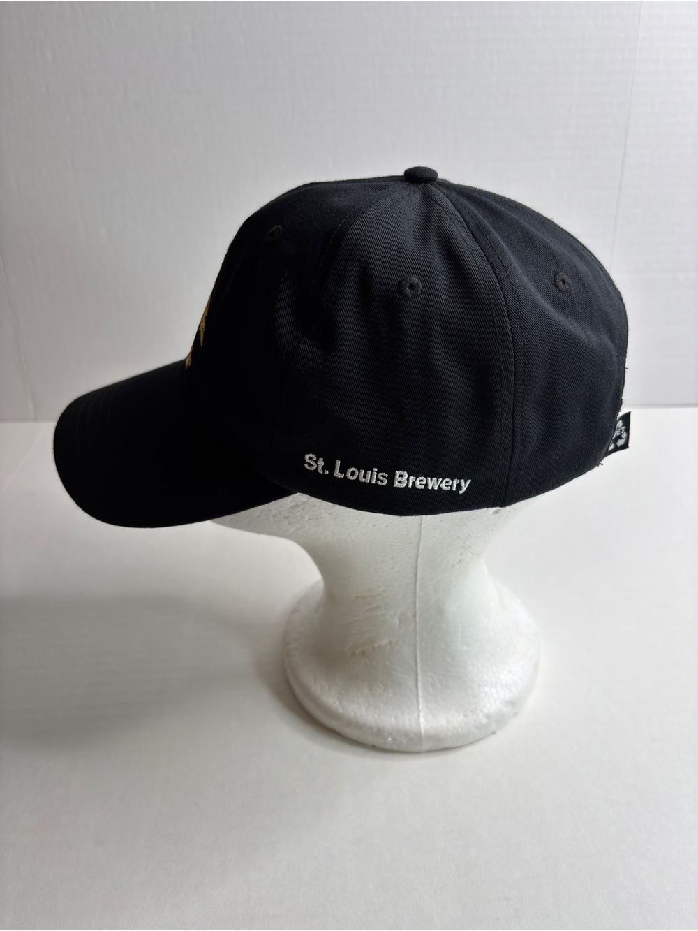 ANHEUSER BUSCH ST LOUIS BREWERY BLACK ADJUSTABLE STRAPBACK BASEBALL HAT CAP Logo - Picture 3 of 9